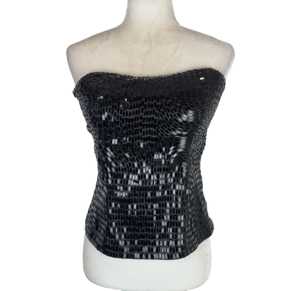 La Chateau black sequin bustier